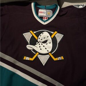 CCM Vintage Hockey Jersey with Teal and Black
